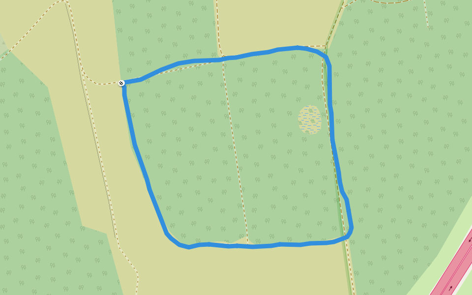 NSG Wakenitzniederung walking route map in Lüdersdorf