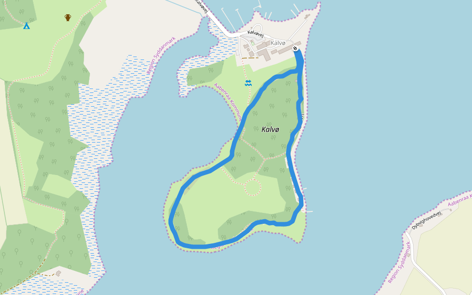 Genner Bugt walking route map in Rødekro
