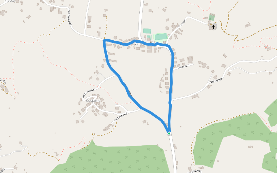 Costame walking route map in Marostica
