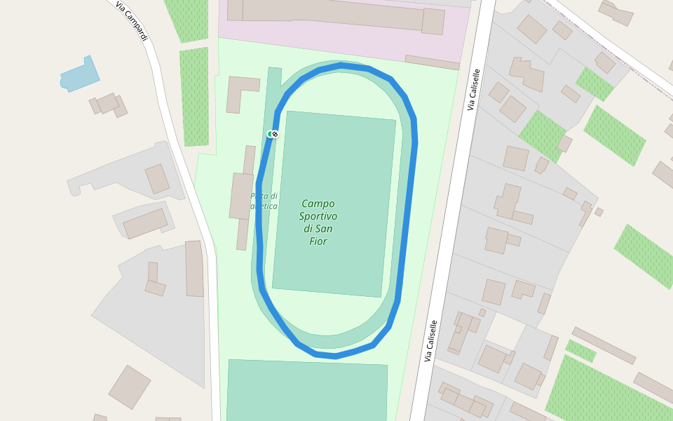Campo Sportivo di San Fior walking route map in San Fior di Sopra