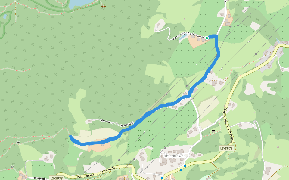 Keschtnweg - Sentiero delle Castagne walking route map in Auna di Sotto