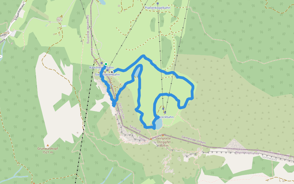 Triassic Trail walking route map in Unkenberg