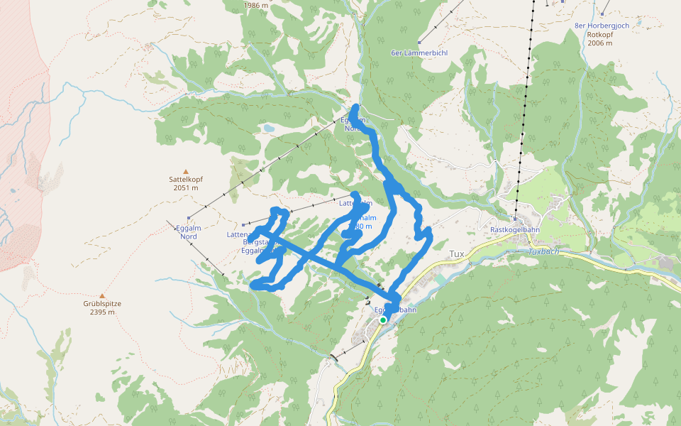 Tuxcenter walking route map in Tux