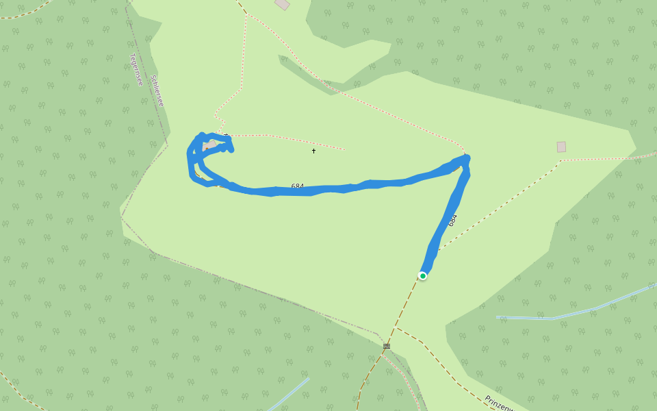 684 walking route map in Schliersee