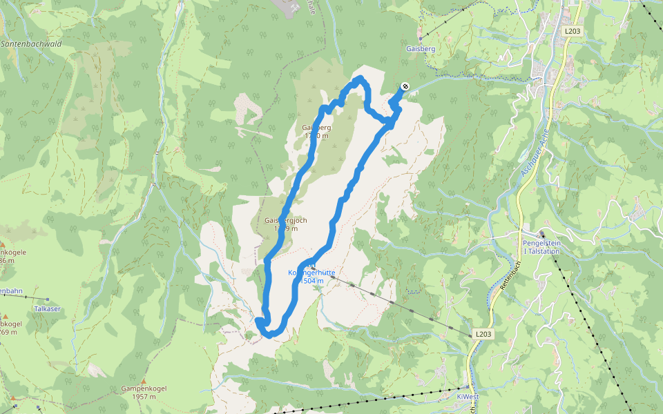 Wiege walking route map in Kirchberg in Tirol