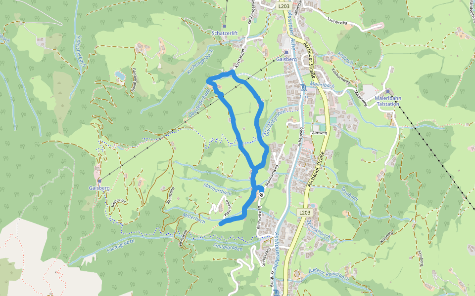 Kleinseite walking route map in Kirchberg in Tirol