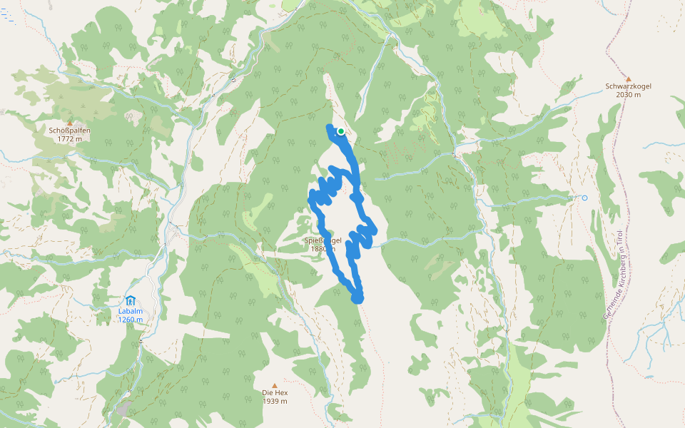 Spießnägel walking route map in Kirchberg in Tirol