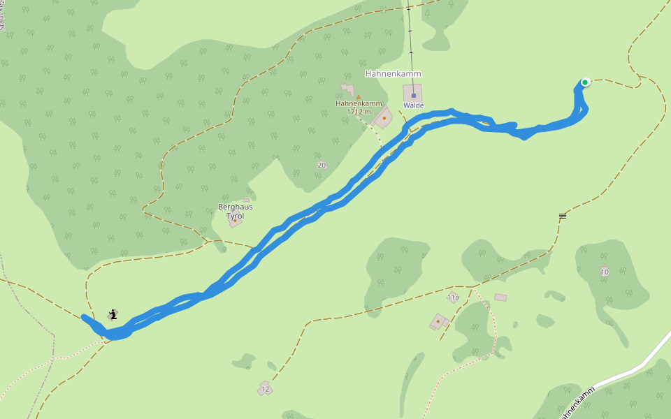 Hahnenkamm walking route map in Kitzbühel