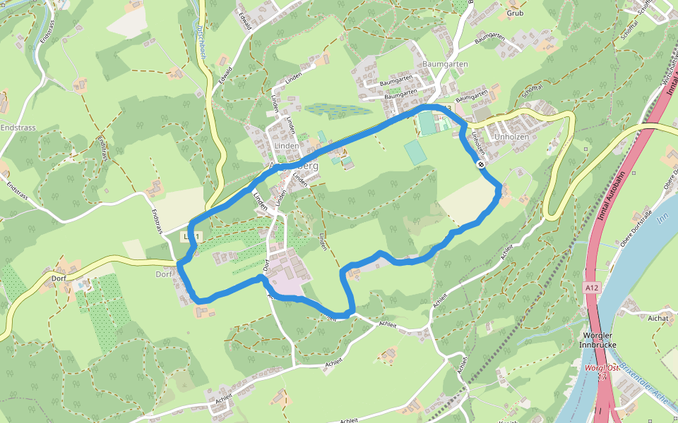 Sport- und Langlaufzentrum walking route map in Angerberg