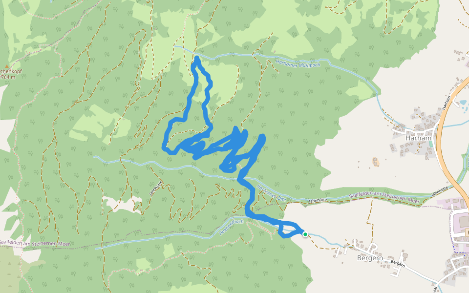 Jahnhütte walking route map in Maishofen