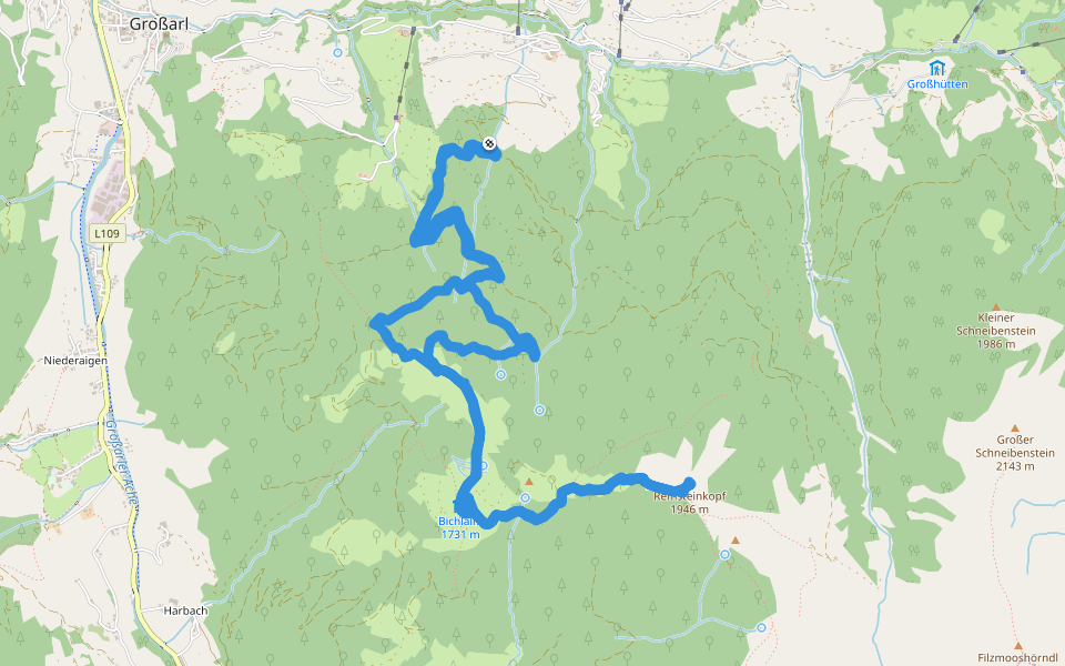 Wanderweg 56c walking route map in Ellmau