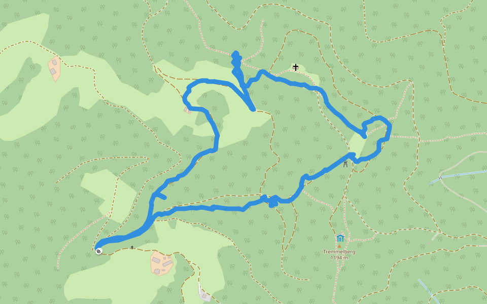Tremmelberg walking route map in Seckau