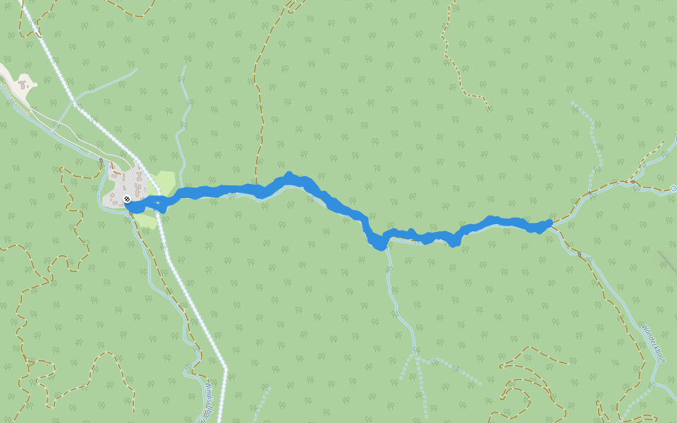 Schloss Steinbach walking route map in Ybbssteinbach