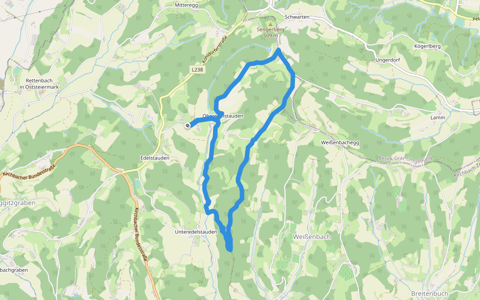 Naturlehrpfad walking route map in Edelstauden