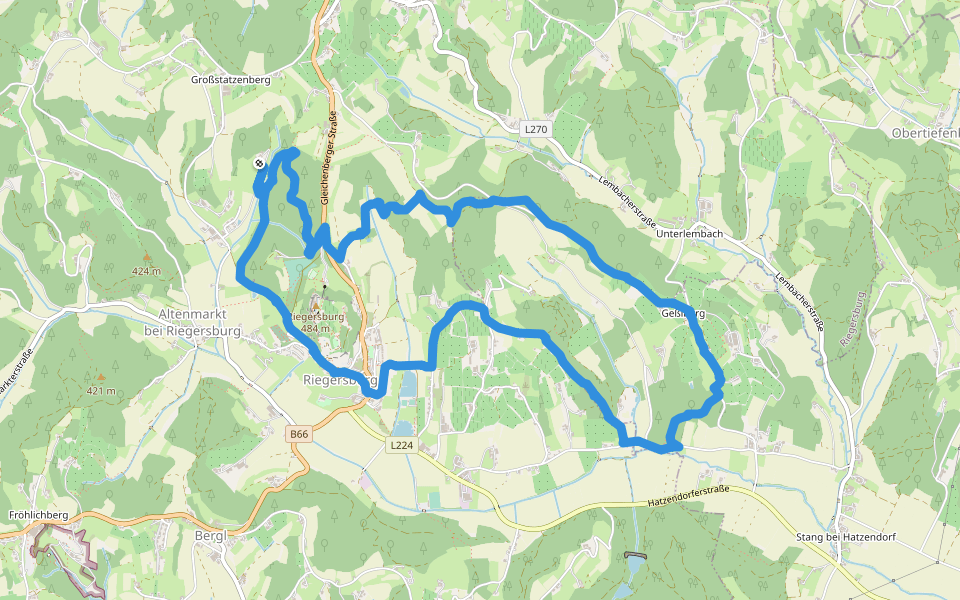 Zustieg Klettersteig walking route map in Altenmarkt bei Riegersburg