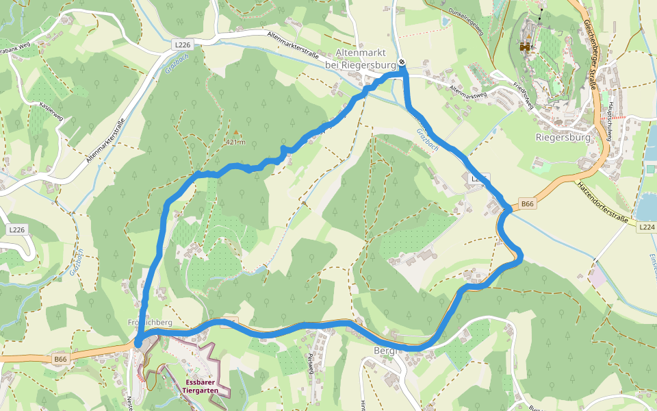 Serpentinenweg walking route map in Altenmarkt bei Riegersburg