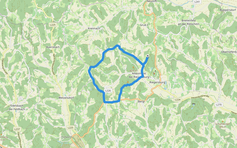 Zotter Schokoladen Manufaktur walking route map in Altenmarkt bei Riegersburg