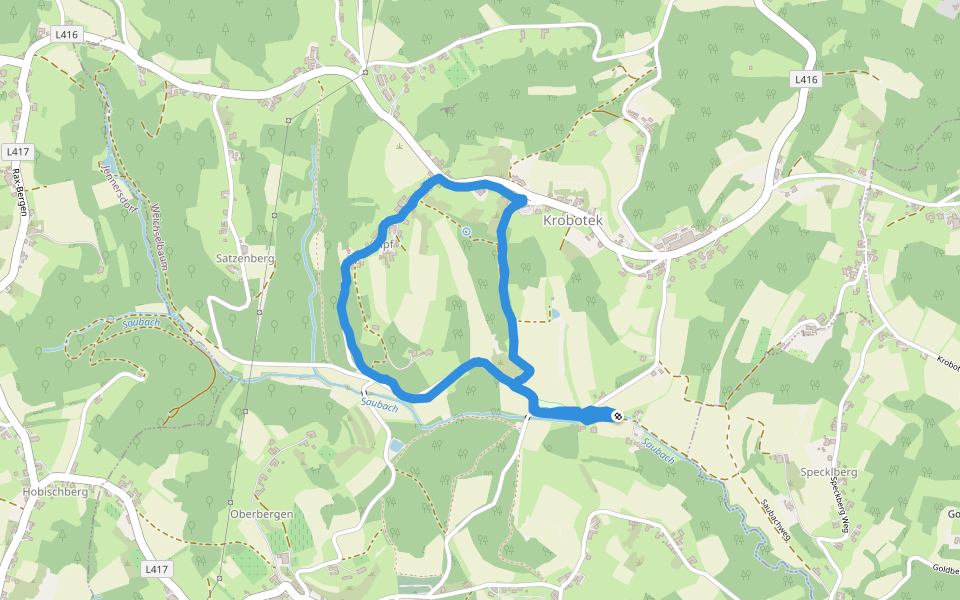 Pilgerweg (Engelweg) walking route map in Maria Bild
