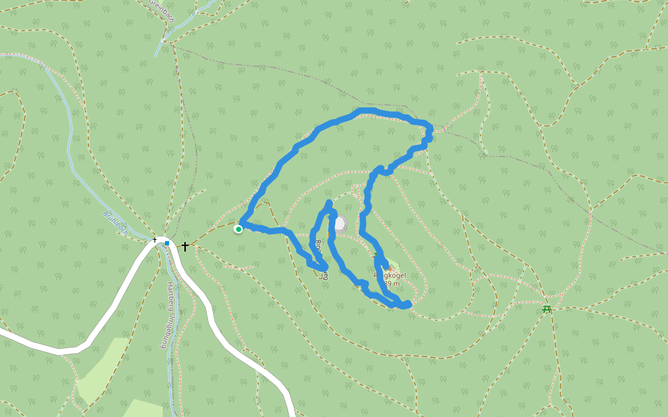 Wanderweg 11 walking route map in Hartberg