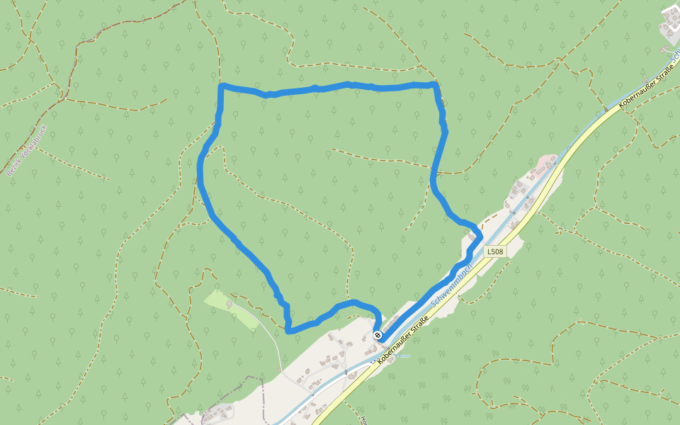 Hocheck walking route map in Pöndorf