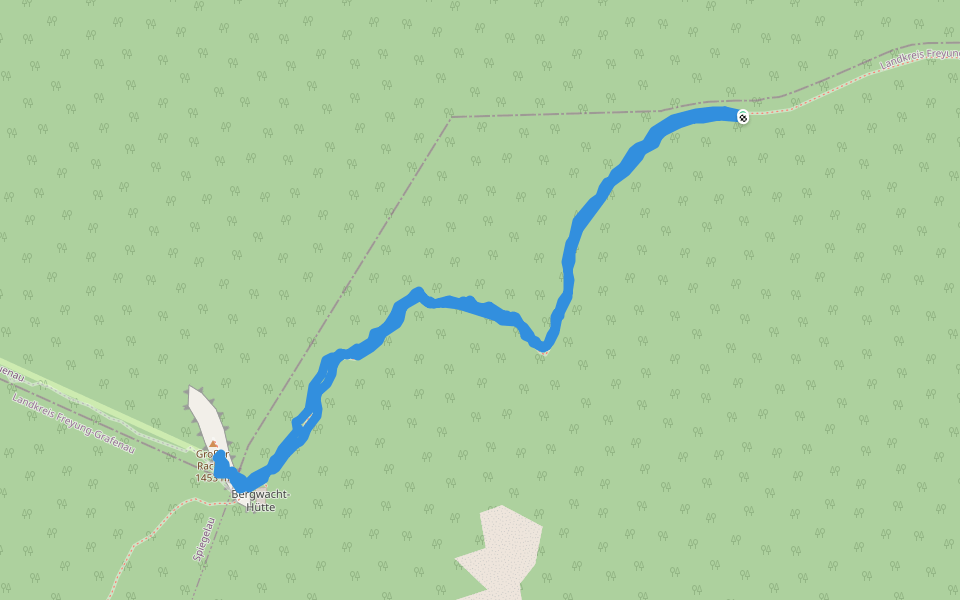 Rachelsteig walking route map in Frauenau