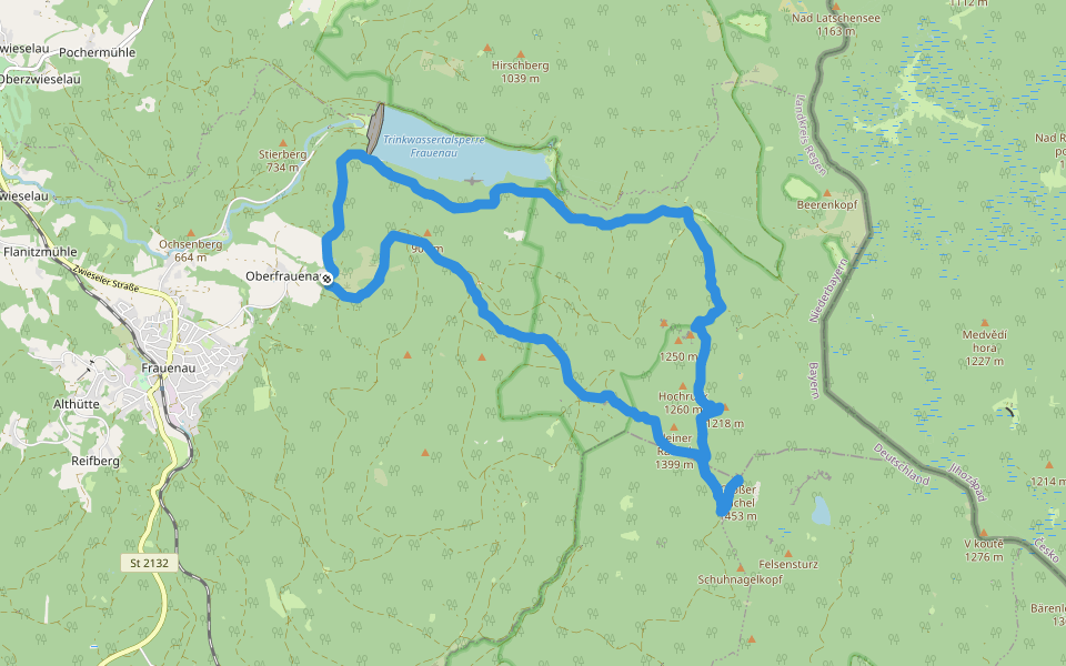 Eine Talsperre für den Bürger walking route map in Frauenau