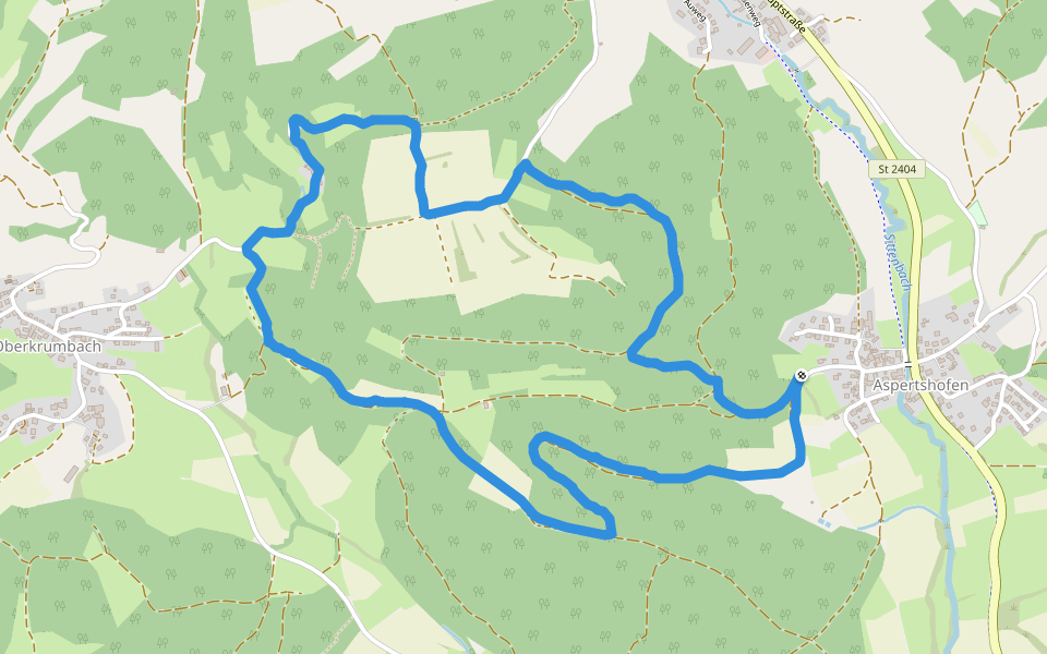 Kirchensittenbach 1 walking route map in Kirchensittenbach