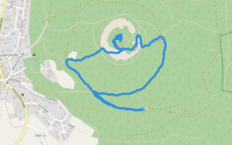 Neustadt/Kulm Vogelherdweg walking route map in Neustadt am Kulm