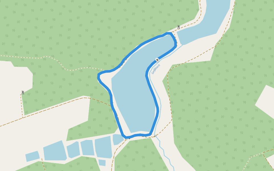 Liebensteiner Stausee walking route map in Plößberg