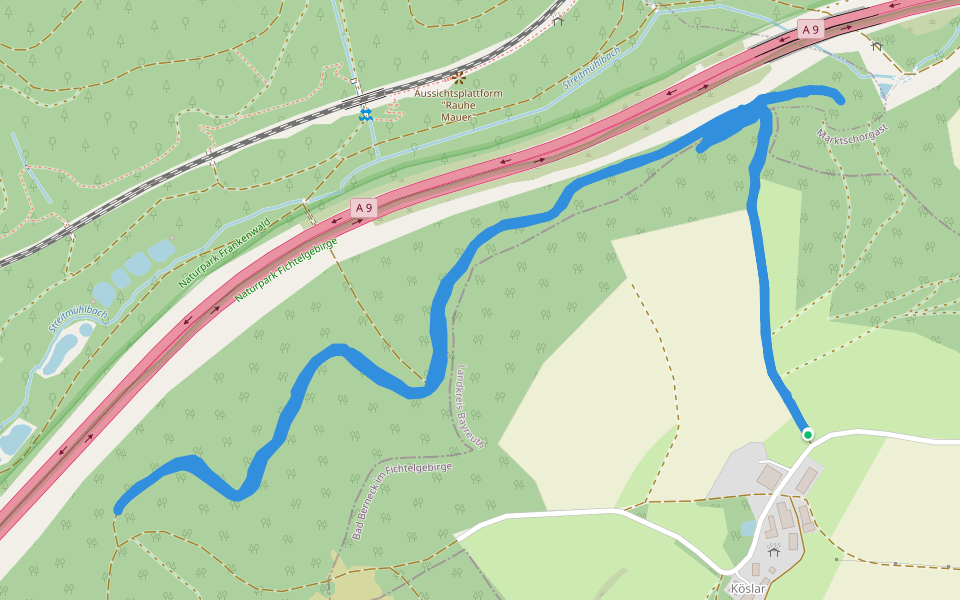 Lehrpfad "Schiefe Ebene" Objekt 10 walking route map in Bad Berneck im Fichtelgebirge