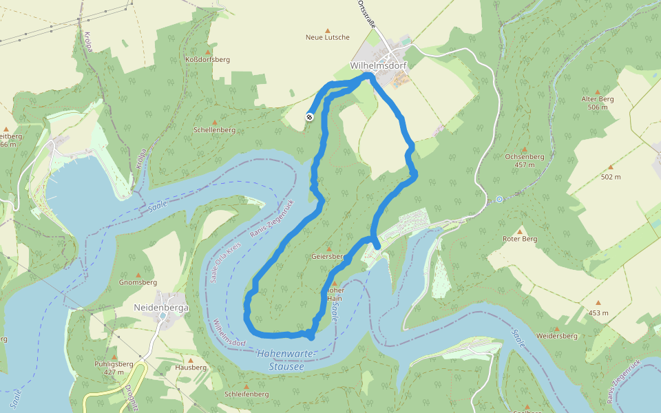 Campingplatz Portenschmiede walking route map in Wilhelmsdorf