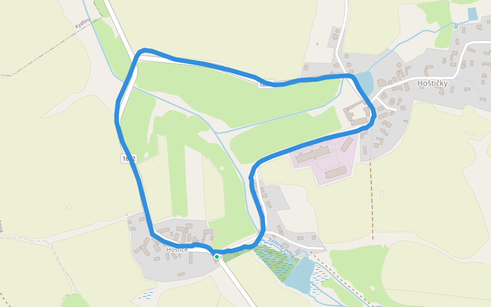 Hoštice walking route map in Mochtín