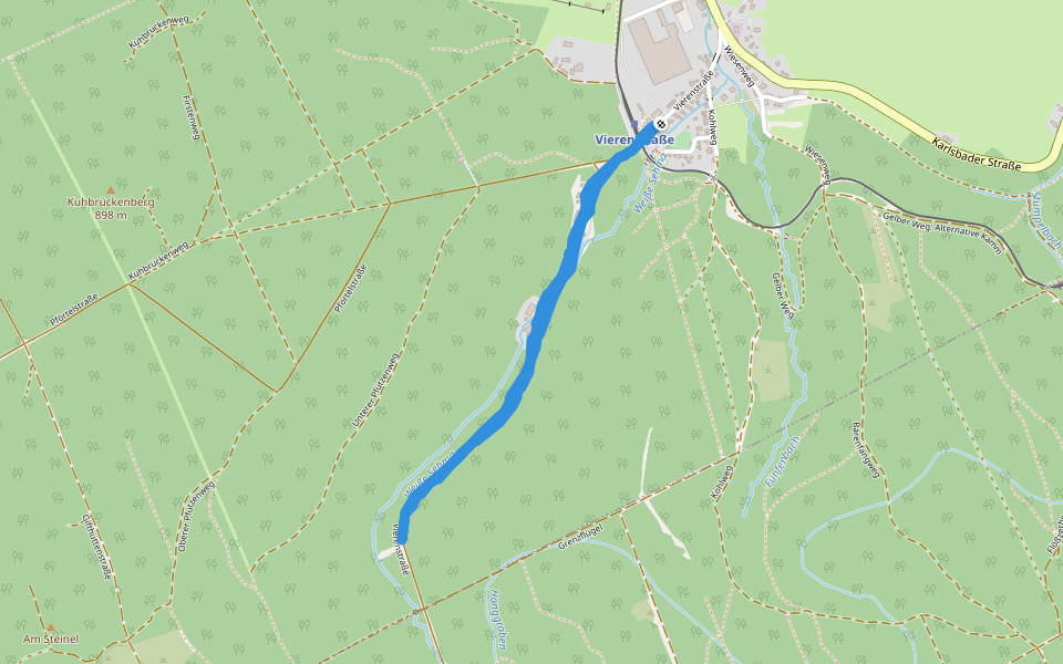 Gelber Weg walking route map in Sehmatal