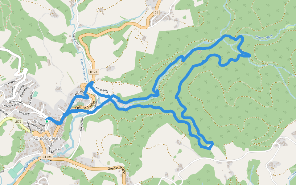 Wimmweg walking route map in Königswiesen