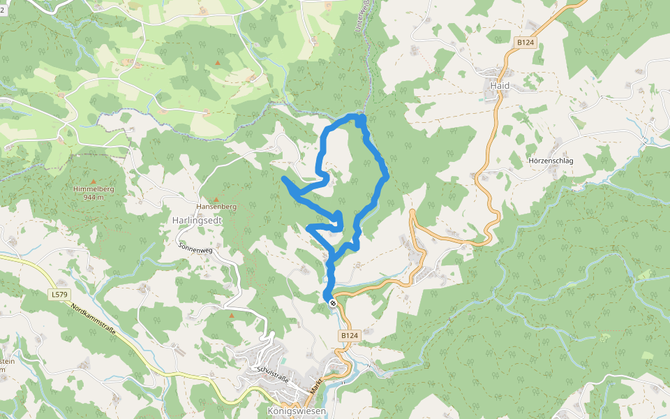 Wimmweg walking route map in Königswiesen