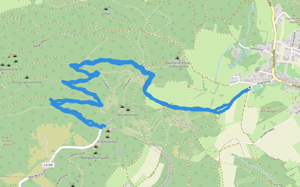 Notabfahrt walking route map in Dreistetten