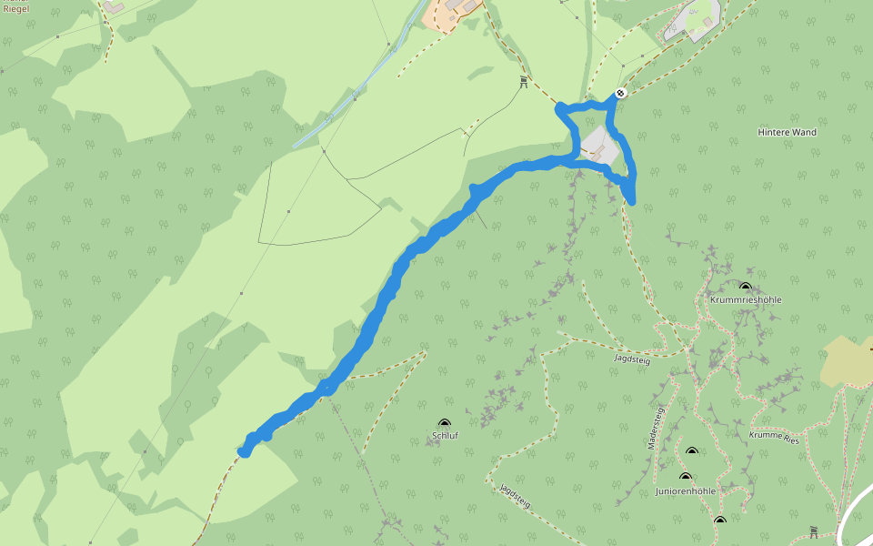 Dürnbach (Nazwirt) - Klamm - Scheuchenstein walking route map in Dürnbach