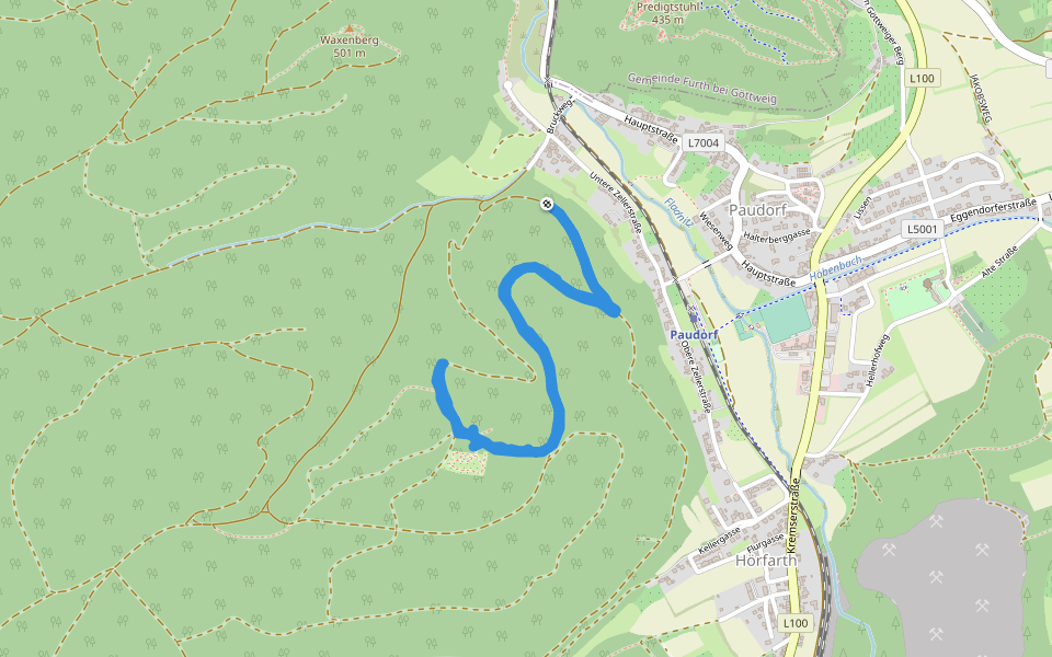 Jahresring-Kalender walking route map in Paudorf