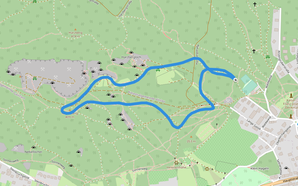 Geolehrpfad Station 9 walking route map in Bad Vöslau