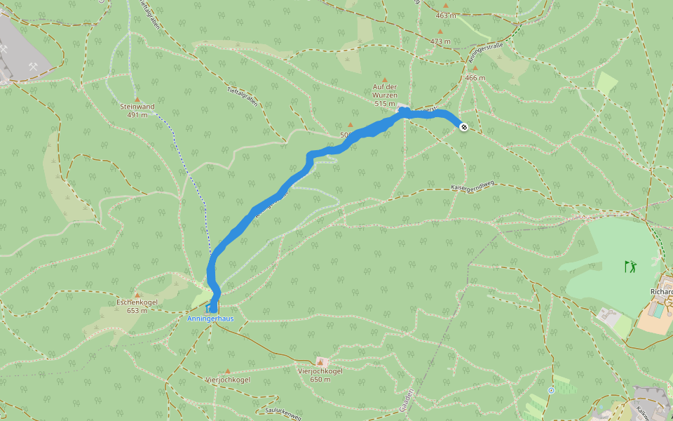 Eschenbrunngraben walking route map in Gaaden bei Mödling