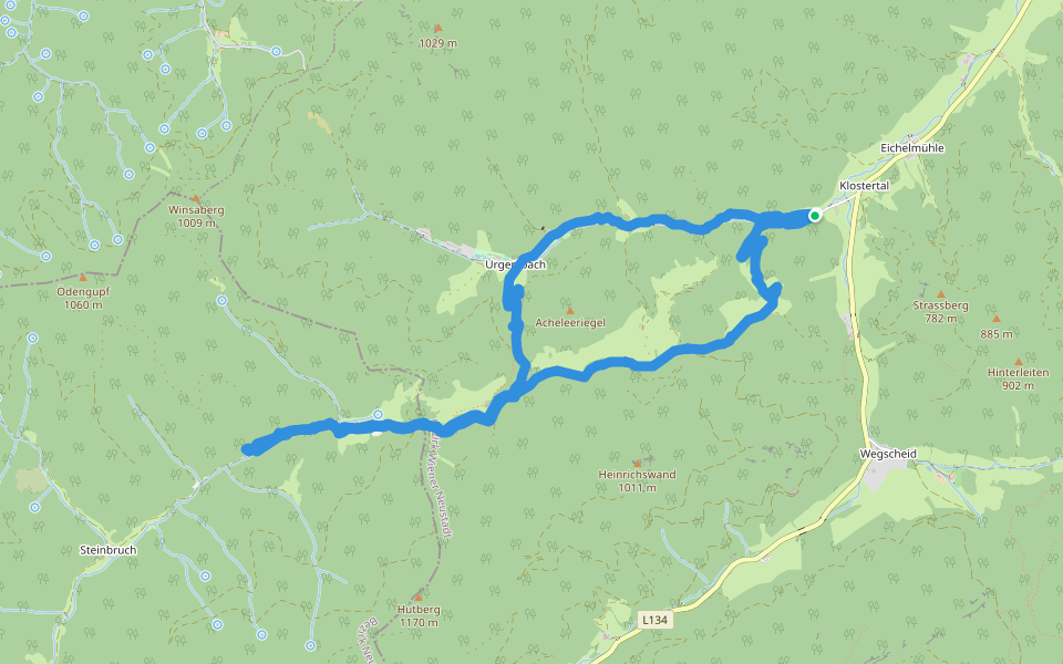 Acheleeriegel walking route map in Klostertal