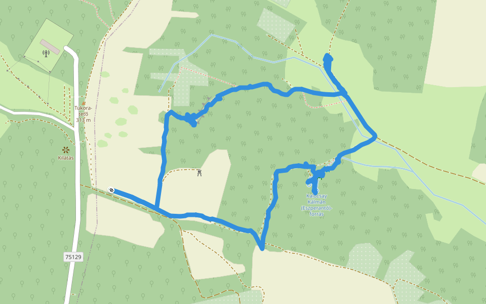 K▲ walking route map in Újudvar