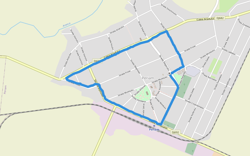 Sala Sportivă Multifuncțională walking route map in Periam