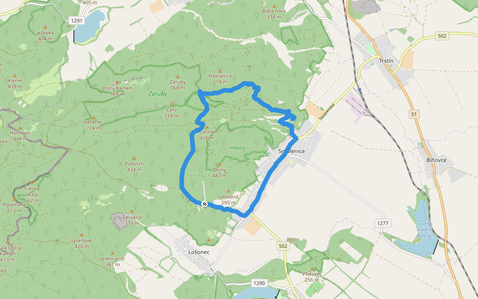 Smolenice, ObU walking route map in Smolenice