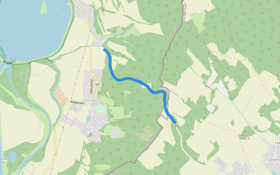 Homništia walking route map in Sokolovce