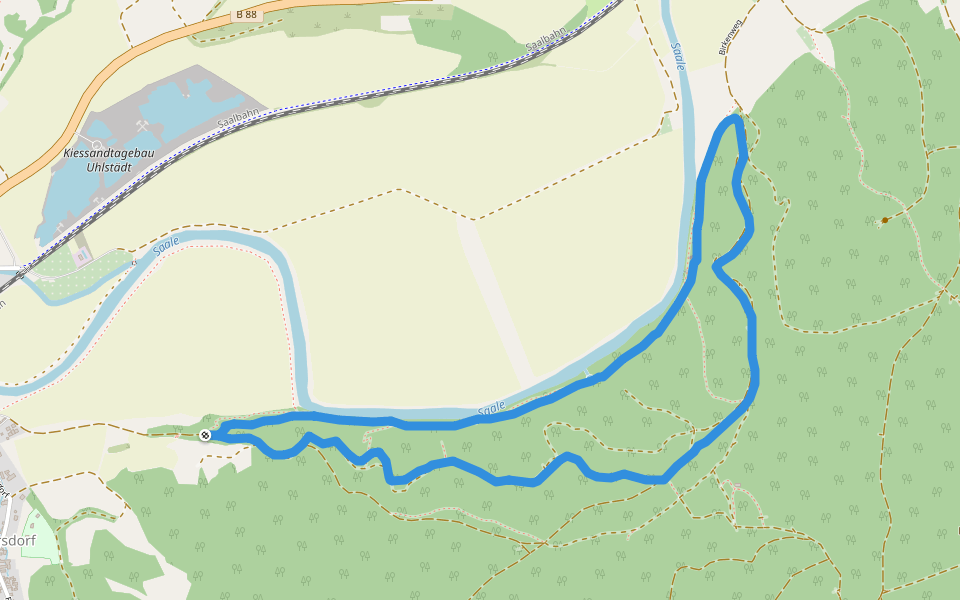 Saaletalblick walking route map in Uhlstädt-Kirchhasel