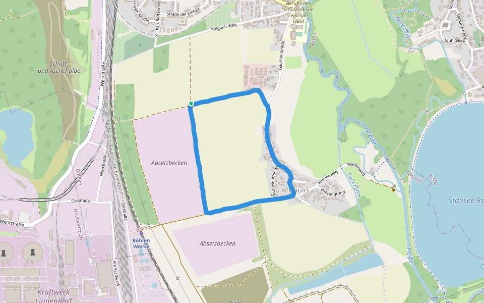 Gaulis walking route map in Böhlen