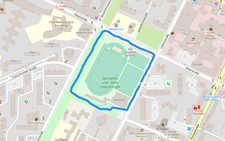 Sportplatz und -halle Lobeckstraße