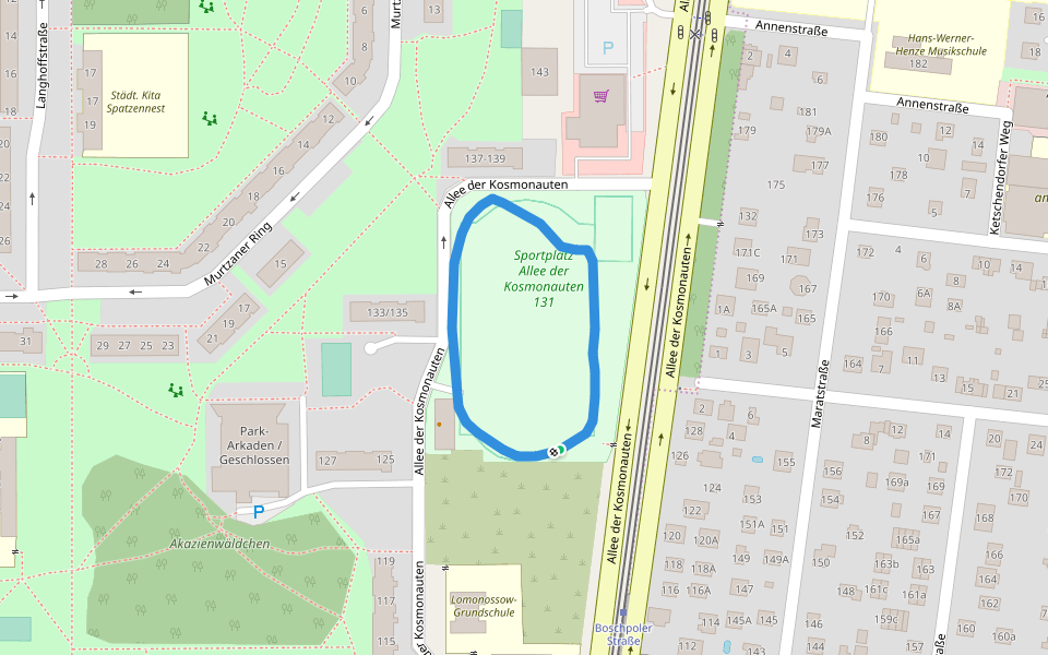 Sportplatz Allee der Kosmonauten 131
