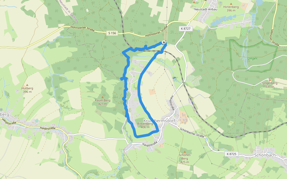 Raum Berg Wanderweg Neustadt i. Sa., Sachsen, Deutschland Pacer